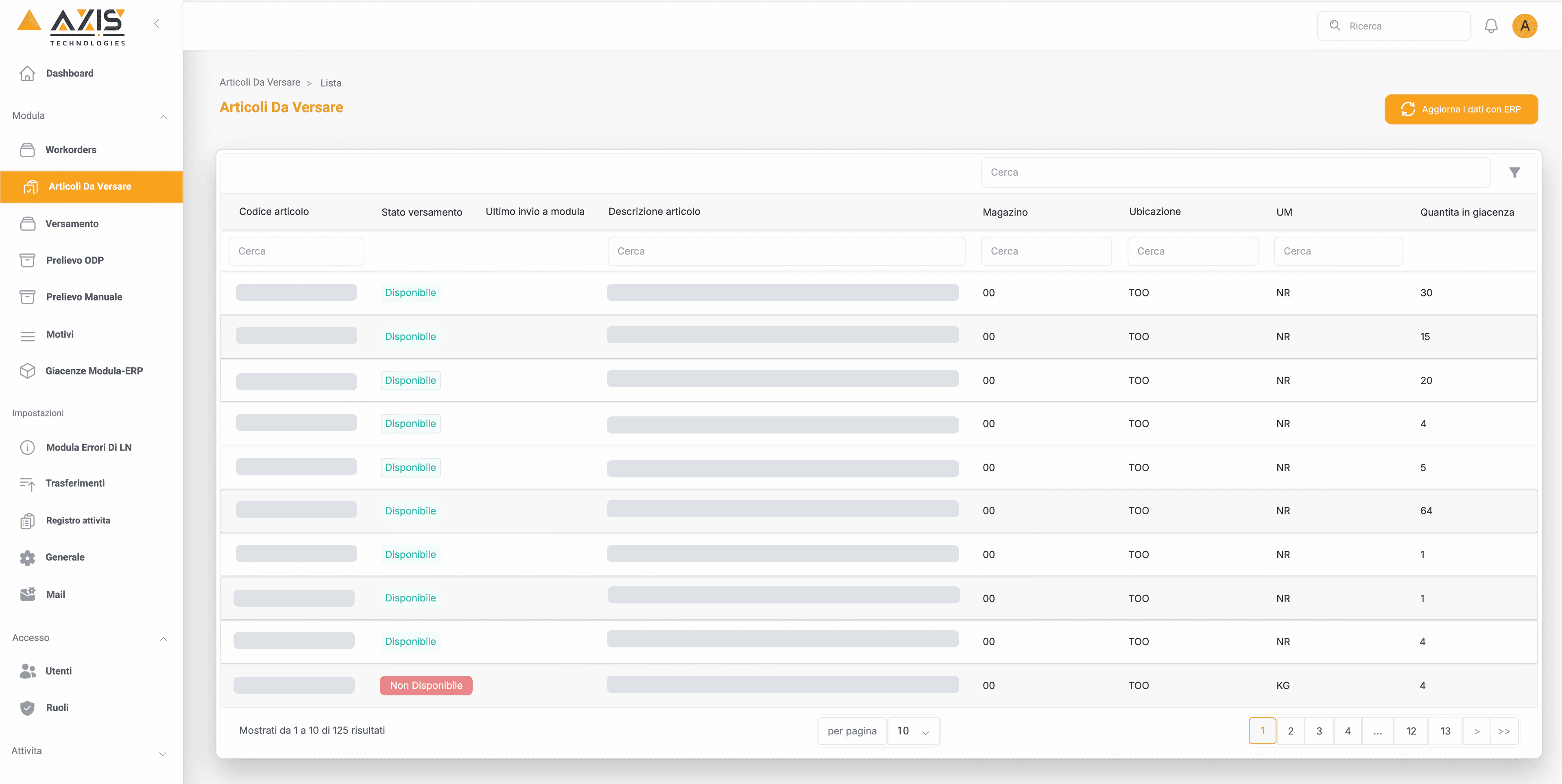 Module Deposit Order